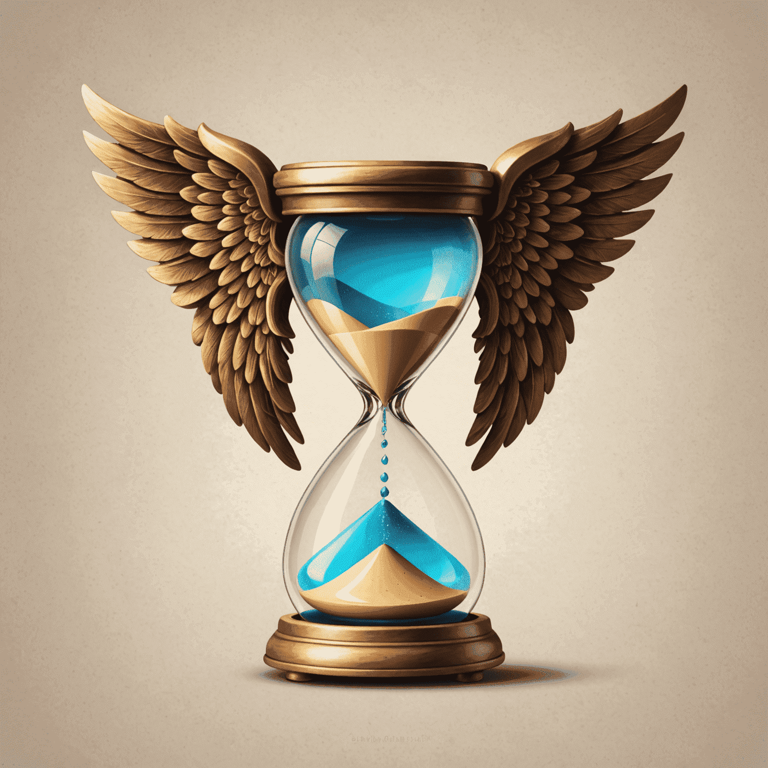 TailspinPriority logo - A stylized hourglass with wings, symbolizing efficient time management